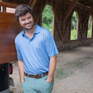 NEW ONWARD RESERVE caddie printed polo in blue